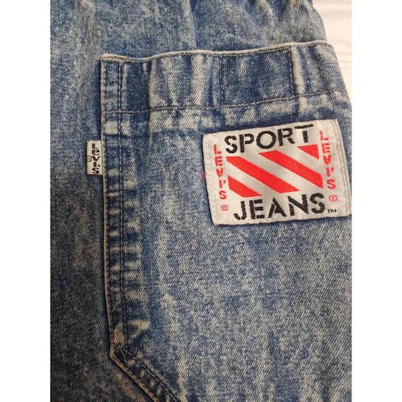 Rare Boys 80's Vintage LEVIS Sport  Jogger Jeans Acid Wash size 14 - Picture 5 of 8
